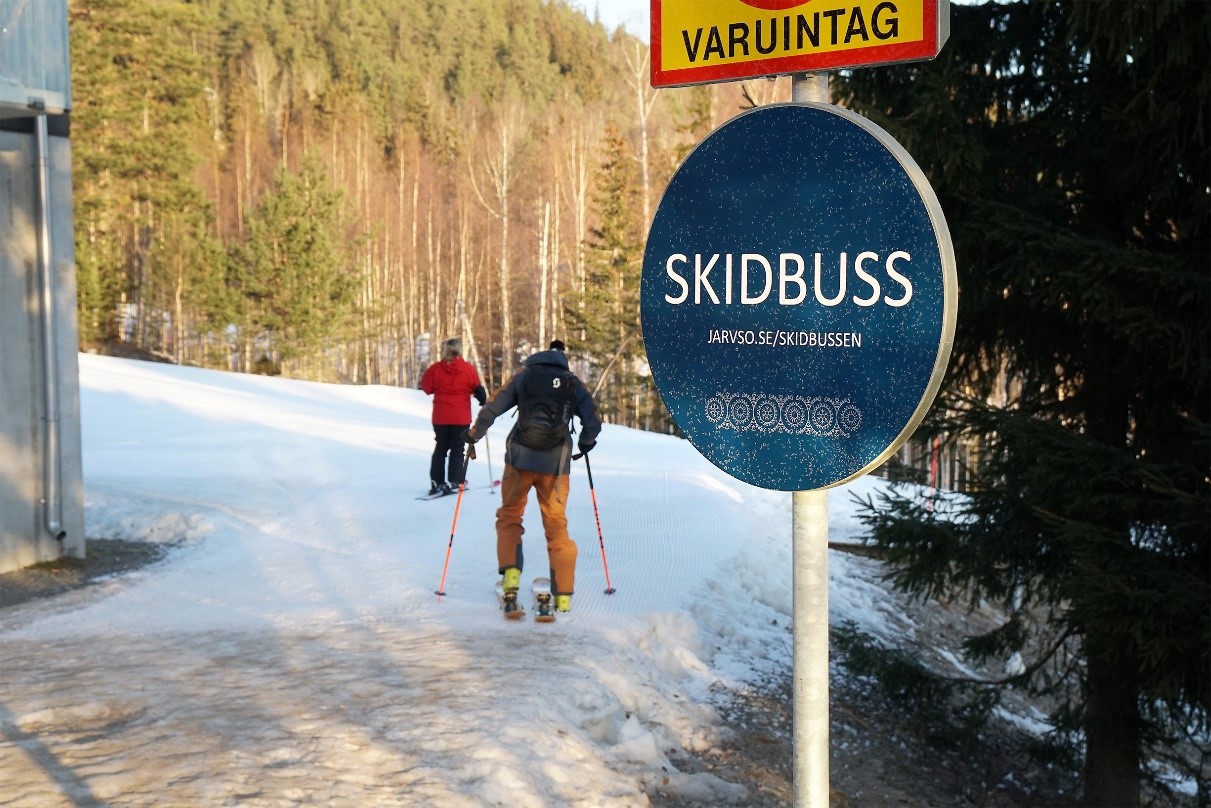 Busstopp vid skidbacken