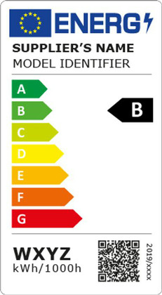 Märkningsetikett för lampor.