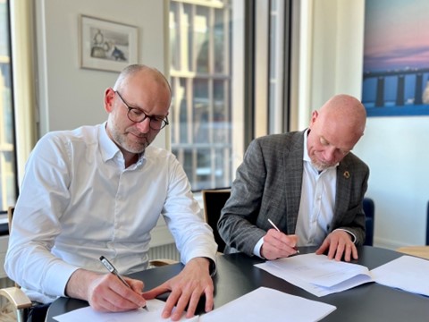 Kristoffer Böttzauw, direktör för danska Energistyrelsen och Robert Andrén, generaldirektör på Energimyndigheten.