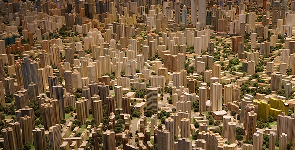 Modell av stad
